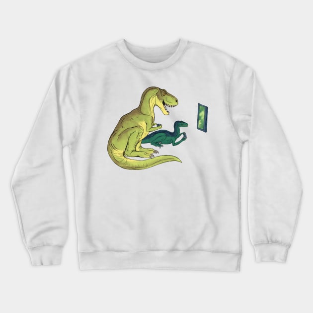 Gamer-Saurus Crewneck Sweatshirt by SakuraDragon